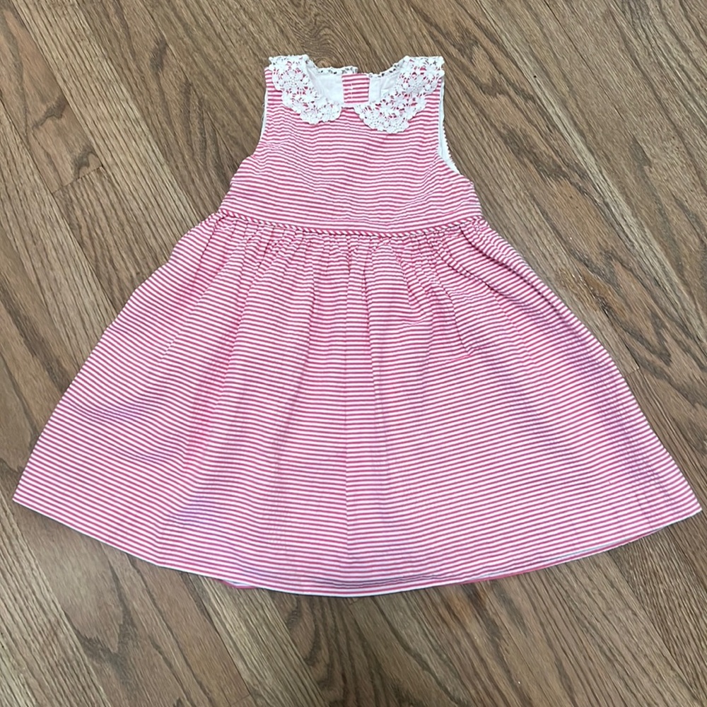 Ralph Lauren pink pinstripe dress 24 mos